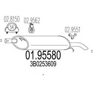 TIMAX 220589 Глушник вихлопних газів кінцевий