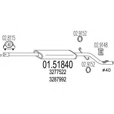 ZARA 00146 Середній глушник вихлопних газів