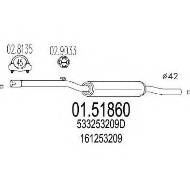 SIGAM 60406 Середній глушник вихлопних газів