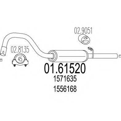 TIMAX 230108 Глушник вихлопних газів кінцевий