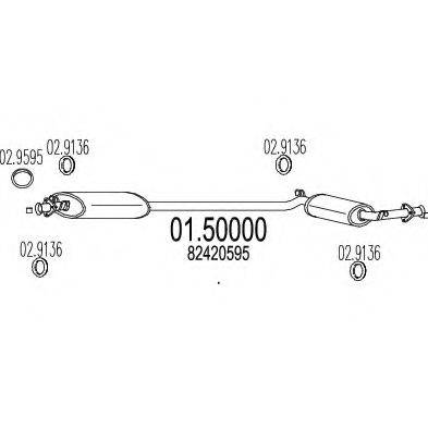 TIMAX 260189 Середній глушник вихлопних газів