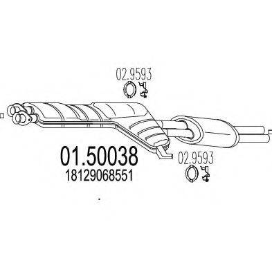 CIA 11377 Середній глушник вихлопних газів