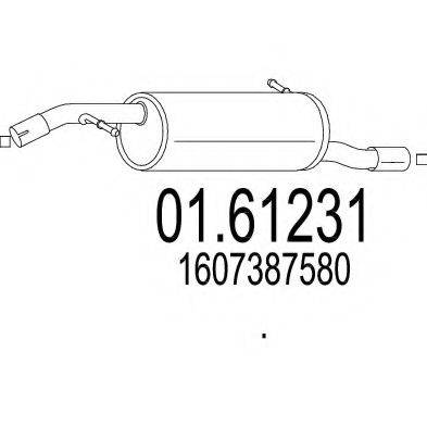 BOSAL 135123 Глушник вихлопних газів кінцевий