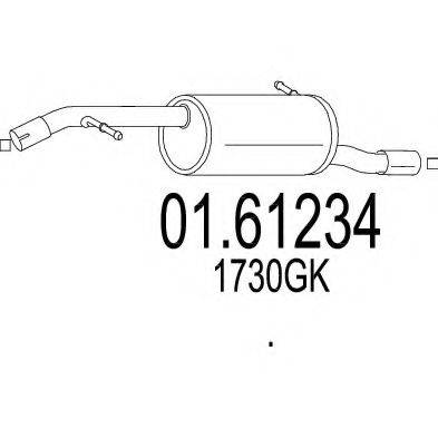BOSAL 135111 Глушник вихлопних газів кінцевий