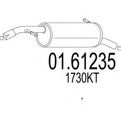 BOSAL 135113 Глушник вихлопних газів кінцевий