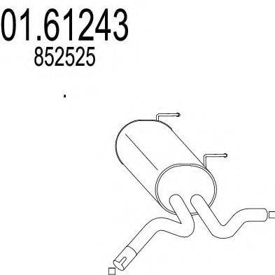 OPEL 8 52 525 Глушник вихлопних газів кінцевий