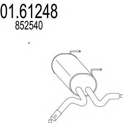 OPEL 8 52 540 Глушник вихлопних газів кінцевий