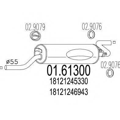 TIMAX 230048 Глушник вихлопних газів кінцевий