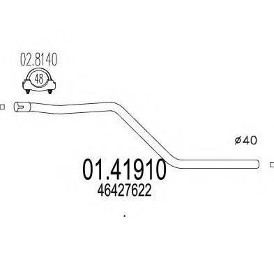 CISAM 301204 Труба вихлопного газу
