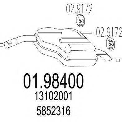 TIMAX 220792 Глушник вихлопних газів кінцевий