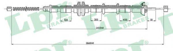 MALO 22525 Трос, стоянкова гальмівна система