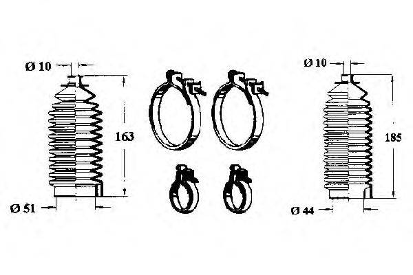 OCAP 0902872 Комплект пильника, рульове керування