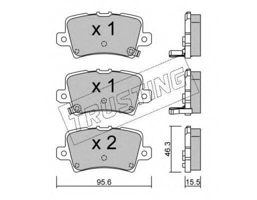 BENDIX 572580S Комплект гальмівних колодок, дискове гальмо