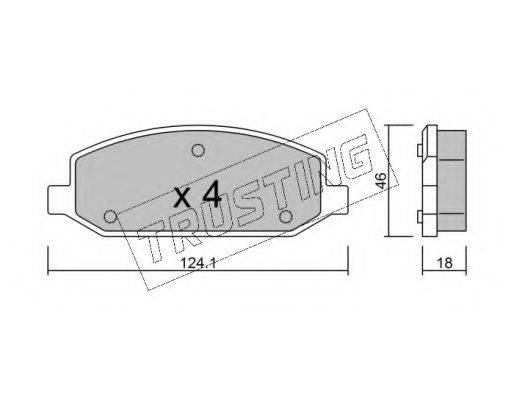 TRUSTING 25321 Комплект гальмівних колодок, дискове гальмо