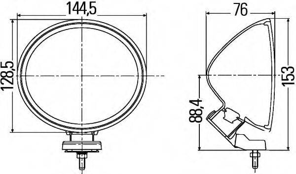 HELLA E1 647 Вставка фари, фара далекого світла