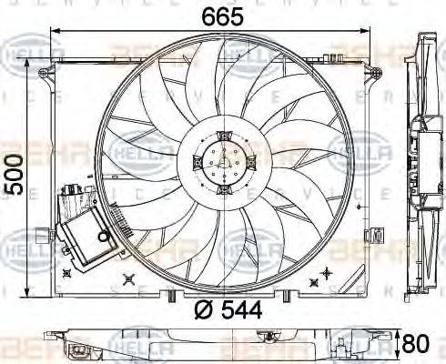 BEHR 60253 Вентилятор, охолодження двигуна