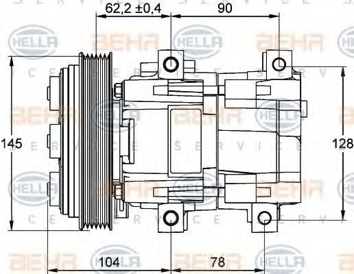 FORD R95VW19D629AB Компресор, кондиціонер