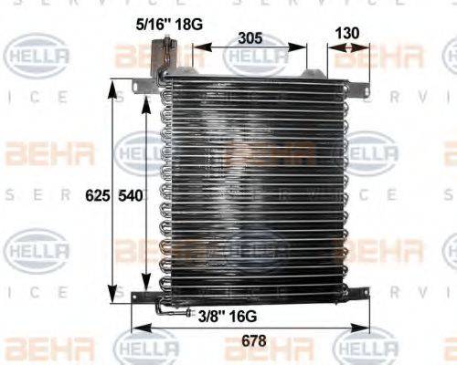 BEHR HELLA SERVICE 70497 Конденсатор, кондиціонер