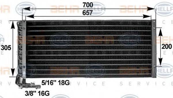 BEHR 35837 Конденсатор, кондиціонер