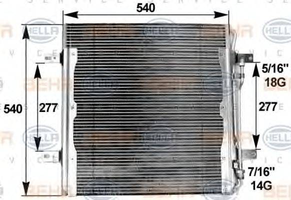 BEHR HELLA SERVICE 17775 Конденсатор, кондиціонер