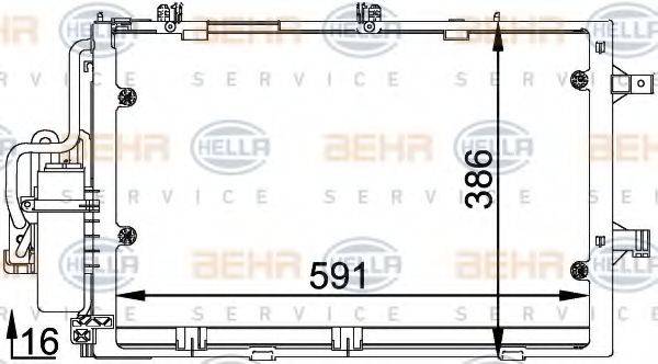 OPEL 18 50 113 Конденсатор, кондиціонер