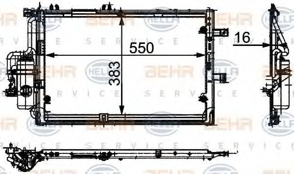 BEHR C1124 Конденсатор, кондиціонер