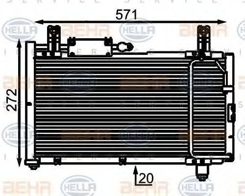NRF 35455 Конденсатор, кондиціонер