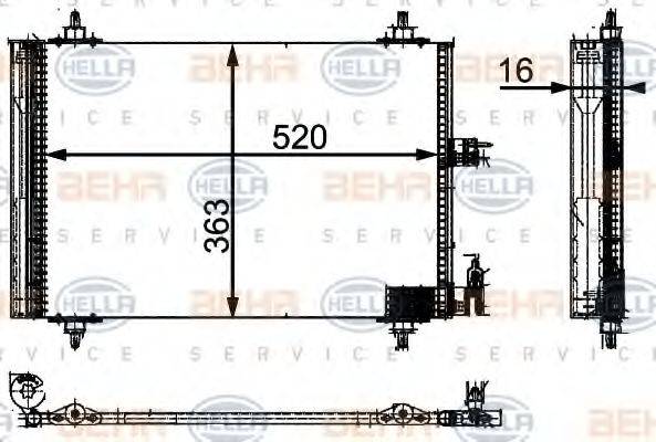 BEHR 82665 Конденсатор, кондиціонер
