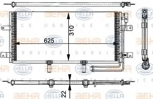 AUDI 7D0 820 413 Конденсатор, кондиціонер