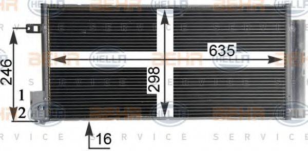 FIAT 55700408 Конденсатор, кондиціонер