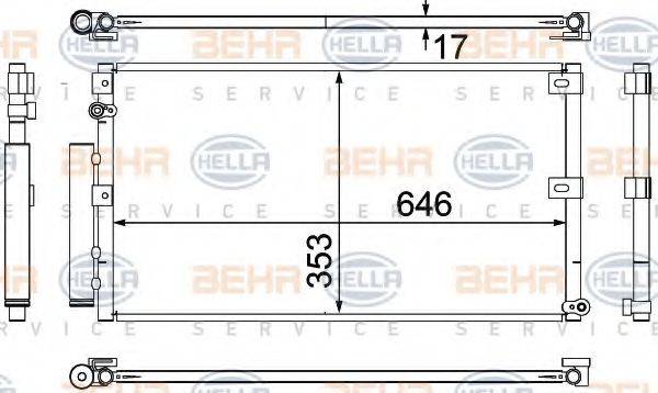 TOYOTA 8846060160 Конденсатор, кондиціонер