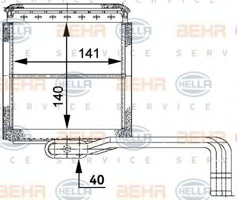 BEHR 9101595 Теплообмінник, опалення салону