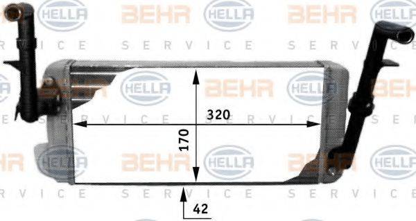 BEHR 9200721 Теплообмінник, опалення салону