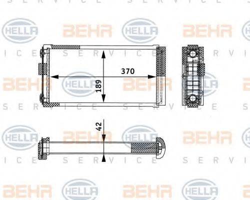 BEHR 17827 Теплообмінник, опалення салону