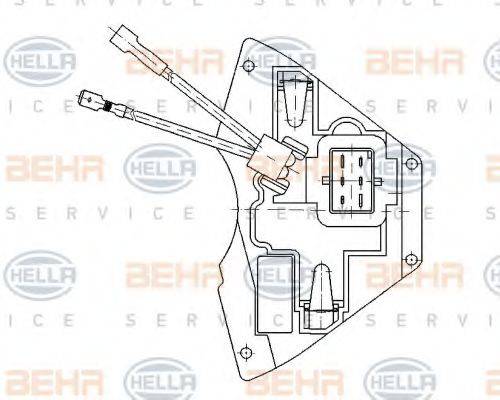 AUDI 8D1 907 521 Регулятор, вентилятор салону