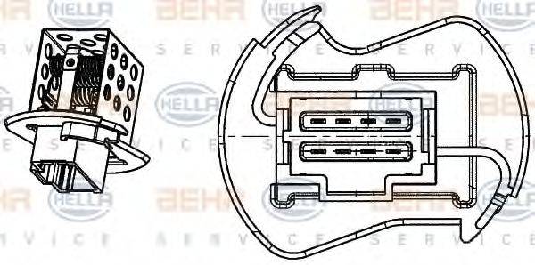 OPEL 44 15 550 Опір, вентилятор салону