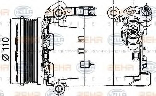 LAND ROVER LR030867 Компресор, кондиціонер
