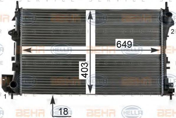 OPEL 1300244 Радіатор, охолодження двигуна