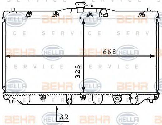 GERI 30020 Радіатор, охолодження двигуна