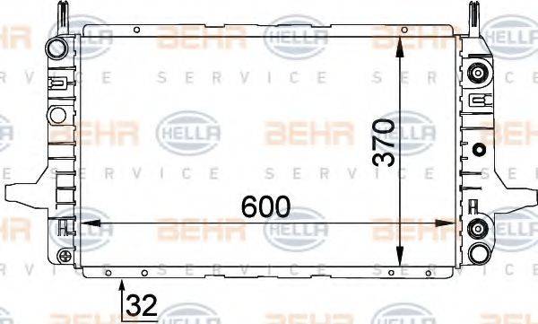 FORD 1 652 503 Радіатор, охолодження двигуна
