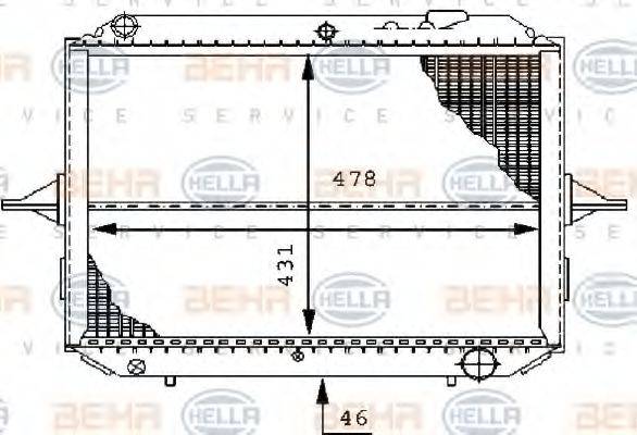 BEHR 20880 Радіатор, охолодження двигуна