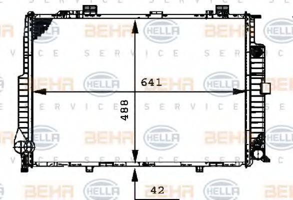 BEHR HELLA SERVICE 23708 Радіатор, охолодження двигуна