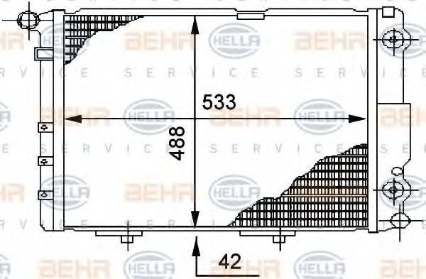BEHR 24364 Радіатор, охолодження двигуна
