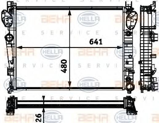 BEHR 39028 Радіатор, охолодження двигуна