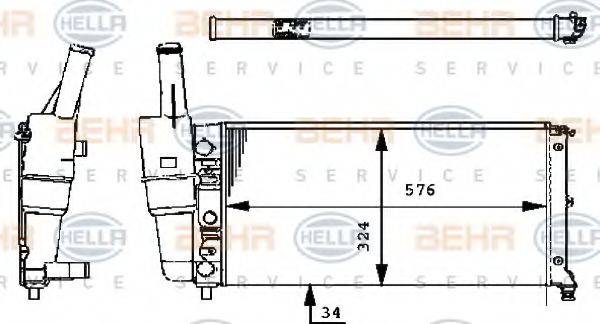 FIAT 46465021 Радіатор, охолодження двигуна