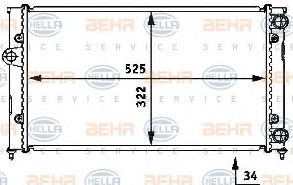 NRF 58821 Радіатор, охолодження двигуна