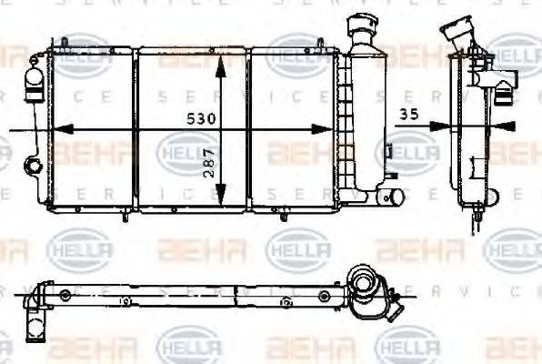 CITROEN 96 029 201 Радіатор, охолодження двигуна