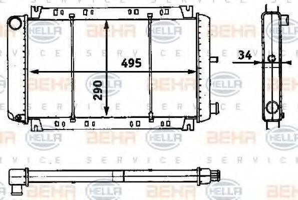 NRF 24017 Радіатор, охолодження двигуна