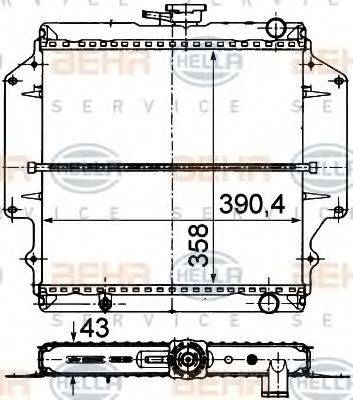 GERI 25002 Радіатор, охолодження двигуна