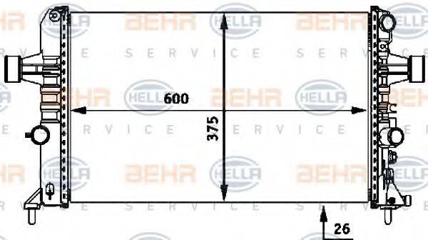 BEHR 83281 Радіатор, охолодження двигуна